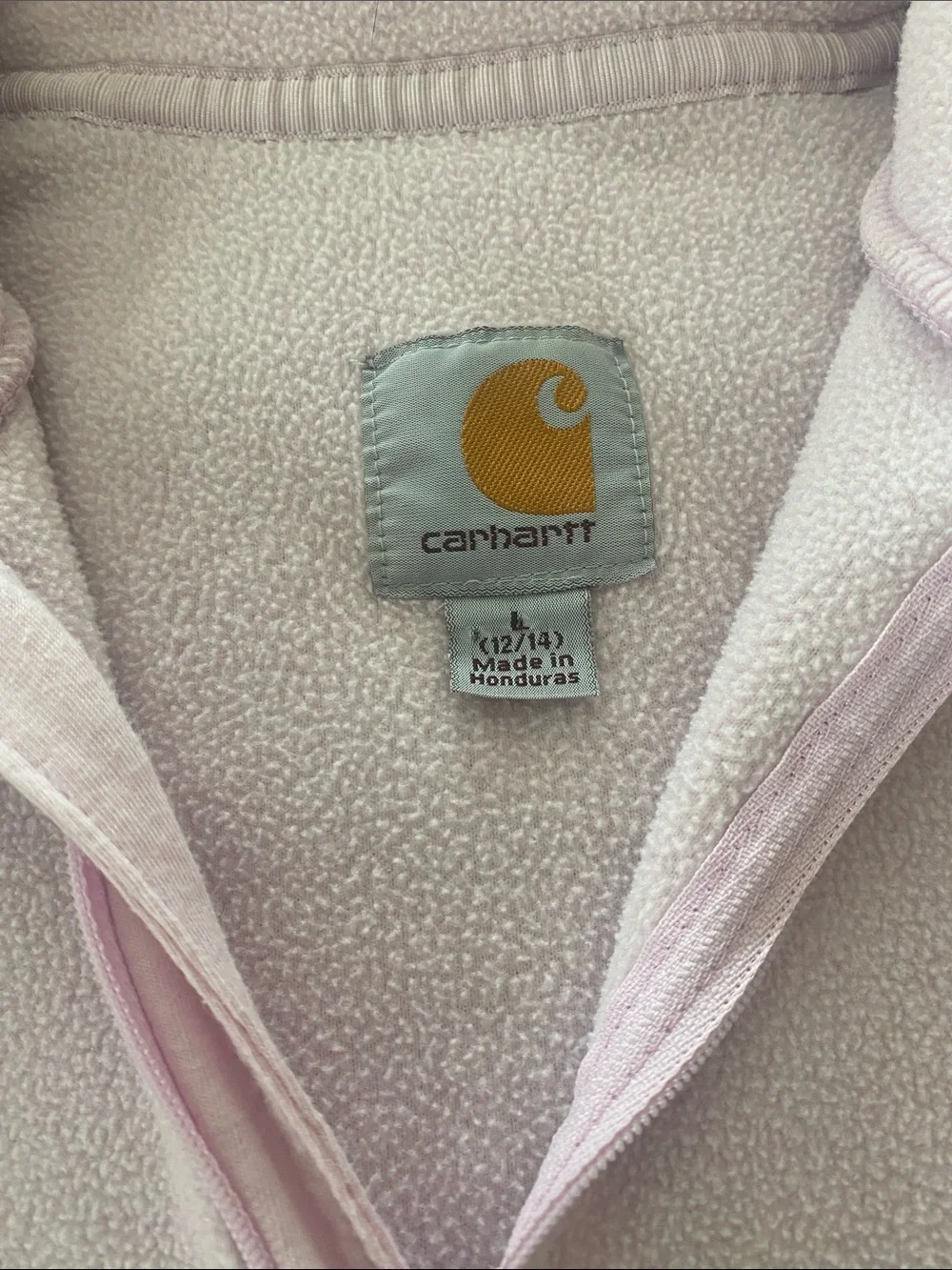 Carhartt Women's Light Pink Half-Zip Fleece Pullover